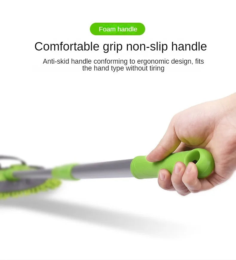 LEIBOO Car Cleaning Brush Detailing Super Absorbent Car Wash Brush Adjustable Telescoping Long Handle Clean Mop Auto Accessories