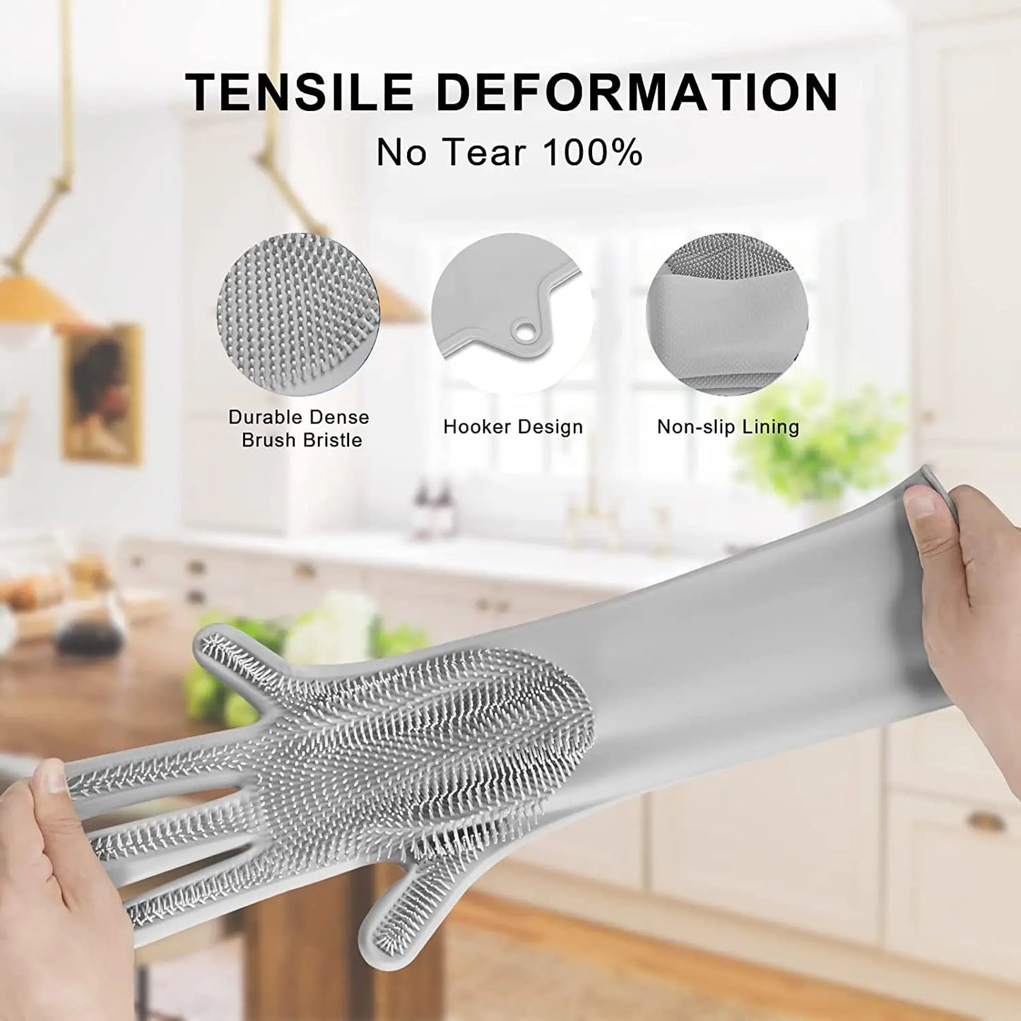 Pet Grooming Cleaning Gloves Dog Cat Bathing Shampoo Glove Scrubber Magic Dishwashing Cleanner Sponge Silicon Hair Removal Glove