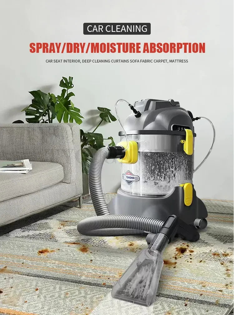 Professional Portable Six Cleaning Function In One Carpet Sofa Curtain Car Interior Mattress Vacuum Steam 1400W Cleaner Machine