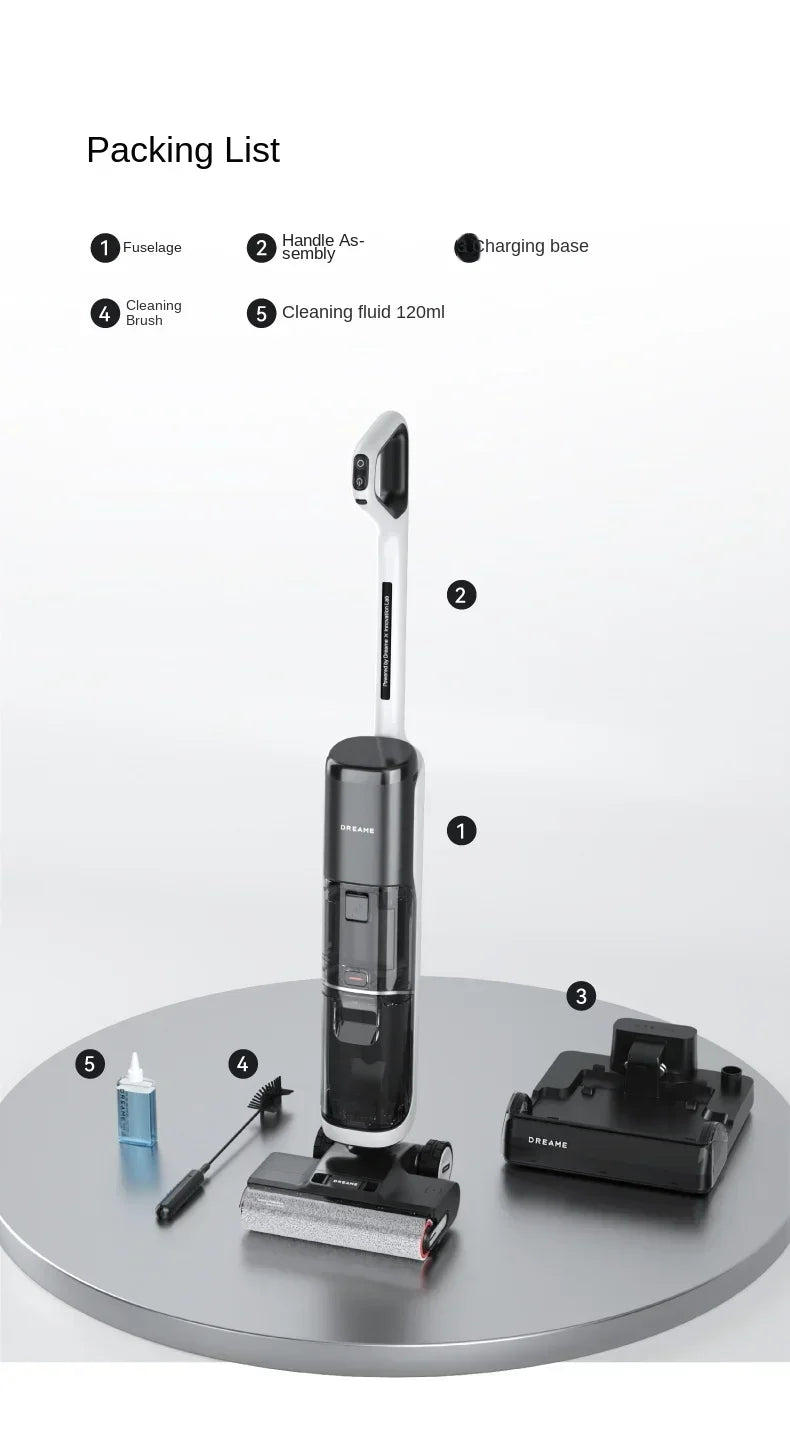 Dreame H30 Ultra Floor Scrubber, Hot Washing, Drying, Sterilizing, Lying Flat, Suction and Mopping, Integrated  Use