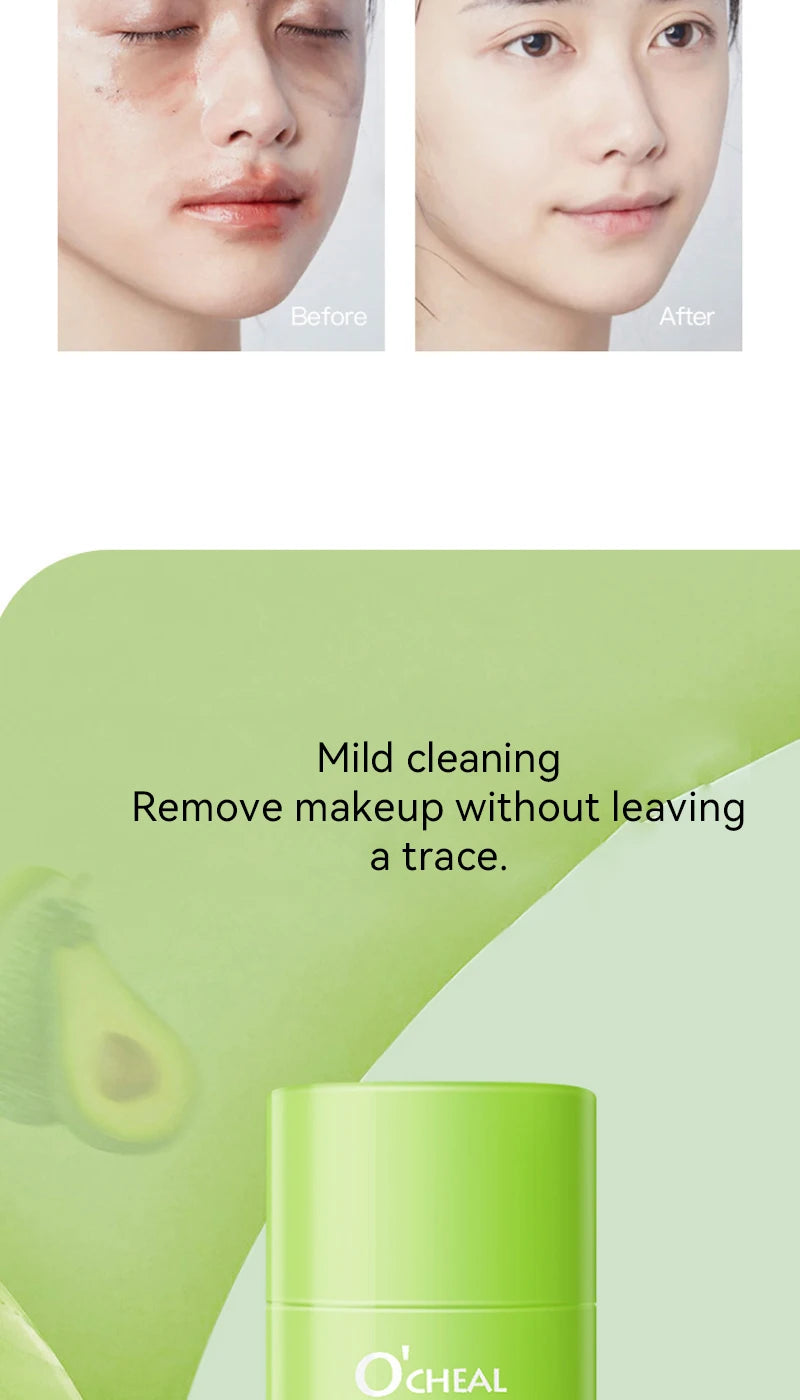 OCHEAL Avocado Cleansing Balm & Citrus Cleansing Stick - Gentle Makeup Remover, Suitable for Sensitive Skin,Cleansing cream