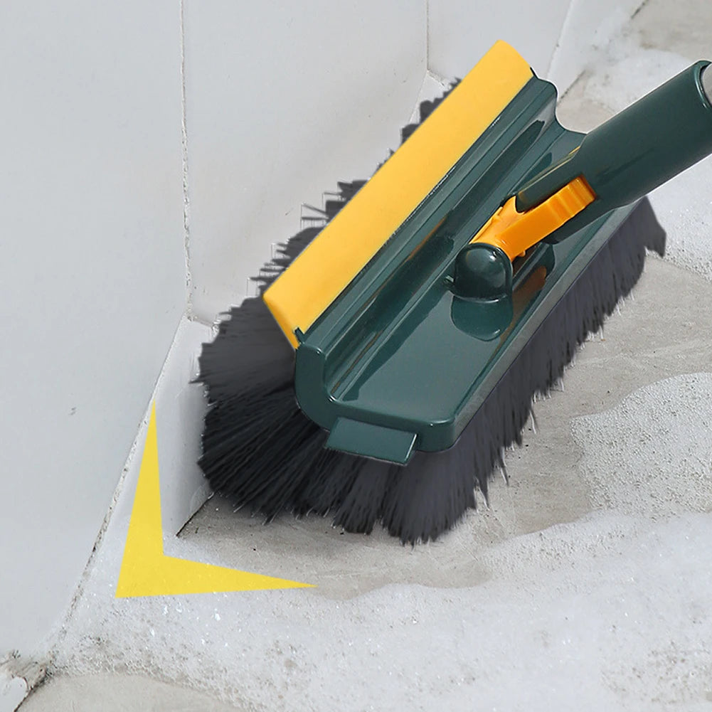 Floor Scrub Brush 3 in 1 Long Handle Removable Adjustable Wiper Broom Tools Tile Magic Squeegee Cleaning Kitchen Bathroom Brush