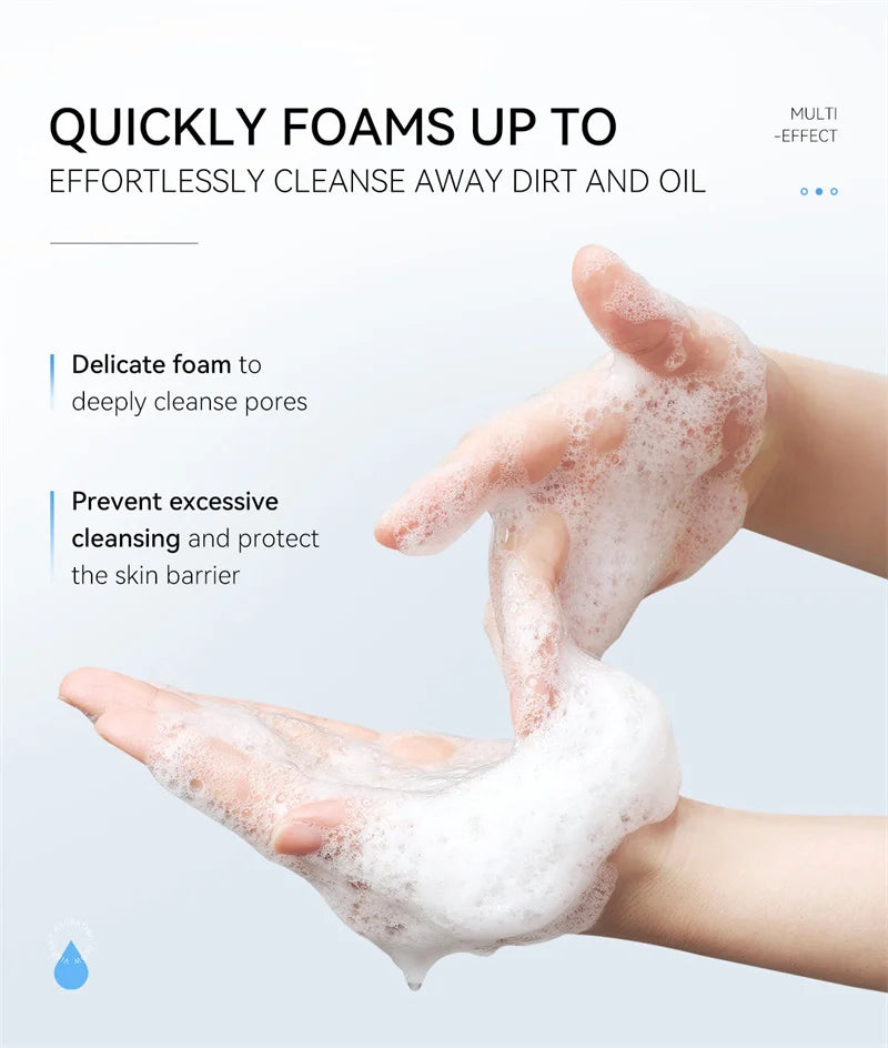 Facial Cleanser Foam Cleansing Facial Cleanser for Sensitive Skin Remove Dark Spots Acne Mark Pores Blackheads Face Wash Scrub