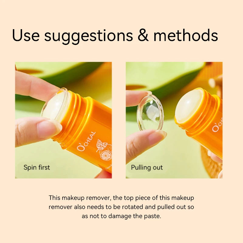 OCHEAL Avocado Cleansing Balm & Citrus Cleansing Stick - Gentle Makeup Remover, Suitable for Sensitive Skin,Cleansing cream