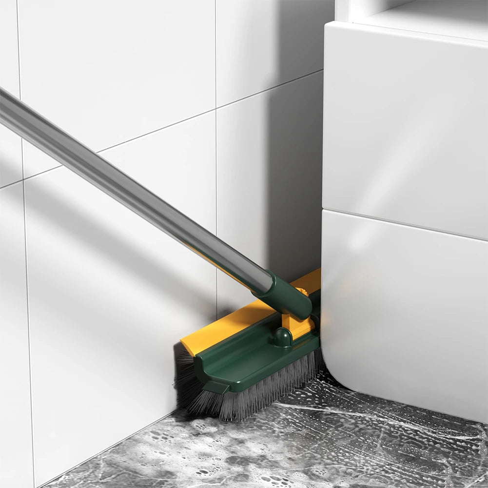 Floor Scrub Brush 3 in 1 Long Handle Removable Adjustable Wiper Broom Tools Tile Magic Squeegee Cleaning Kitchen Bathroom Brush