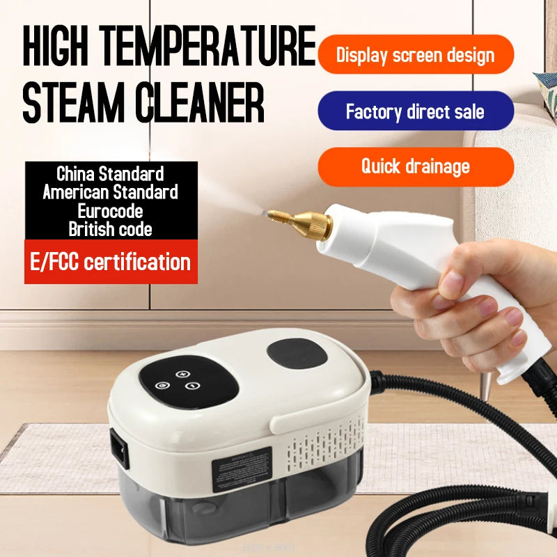 Steam Cleaner High Pressure and Temperature Steam Mop Sterilization Handhled Household Air Conditioner Kitchen Hood Car Washer