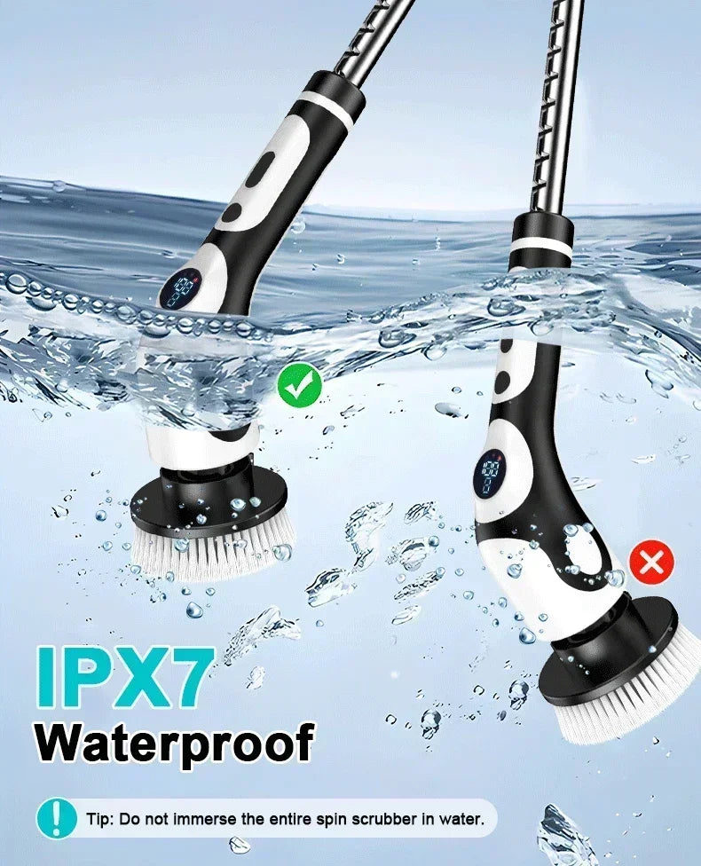11 in 1 Electric Spin Scrubber Cordless Cleaning Brush Set with 9 Interchangeable Heads for Bathroom Kitchen Car