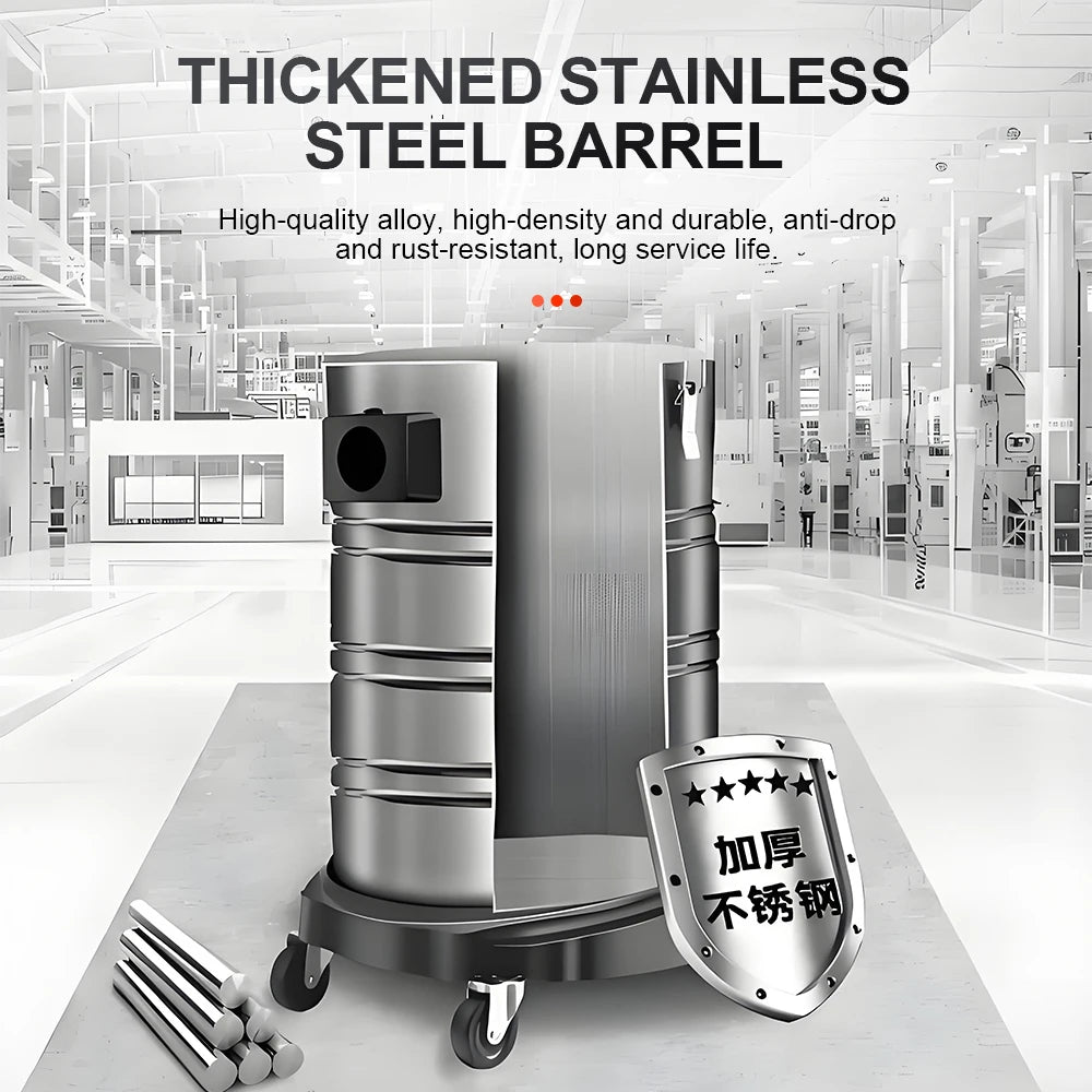 5400W Electric Vacuum Cleaner 60L High Power Wet and Dry Vacuum Cleaner Industrial Car Wash Shop Large Suction Seam Cleaner