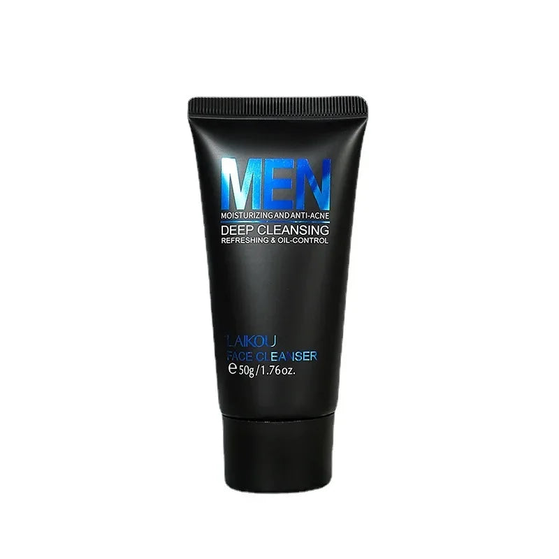 Men's facial Cleanser Rich Foam Deep Clean Remove Grease Improve Oily Face Wash Cream Gentle Moisturizing Remove Blackhead