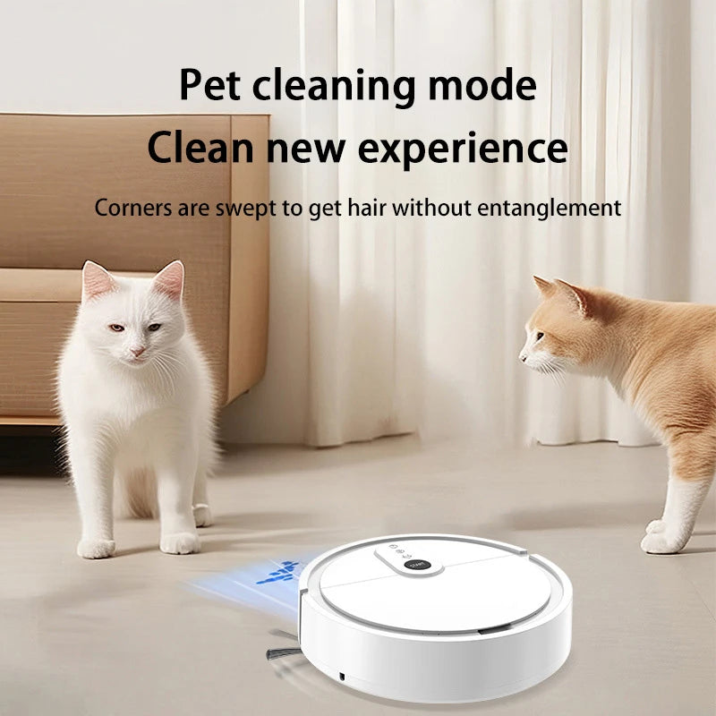 Robot Vacuum Cleaner 3-in-1 Electric Intelligent Pet Hair Cleaner Tool Usb Charging Convenient Mopping Household Home Machine