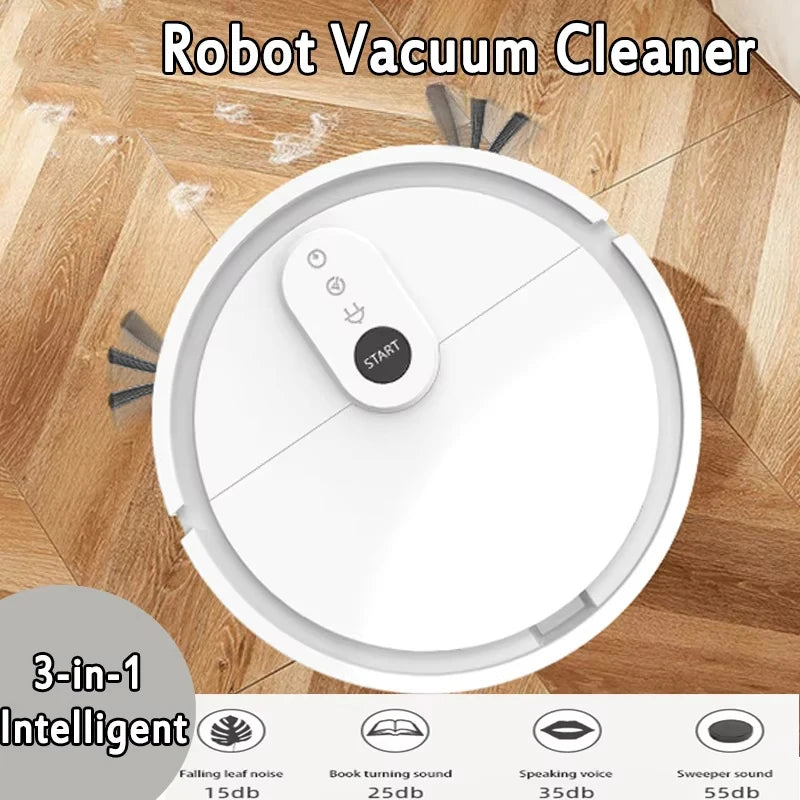Robot Vacuum Cleaner 3-in-1 Electric Intelligent Pet Hair Cleaner Tool Usb Charging Convenient Mopping Household Home Machine