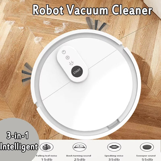 Robot Vacuum Cleaner 3-in-1 Electric Intelligent Pet Hair Cleaner Tool Usb Charging Convenient Mopping Household Home Machine
