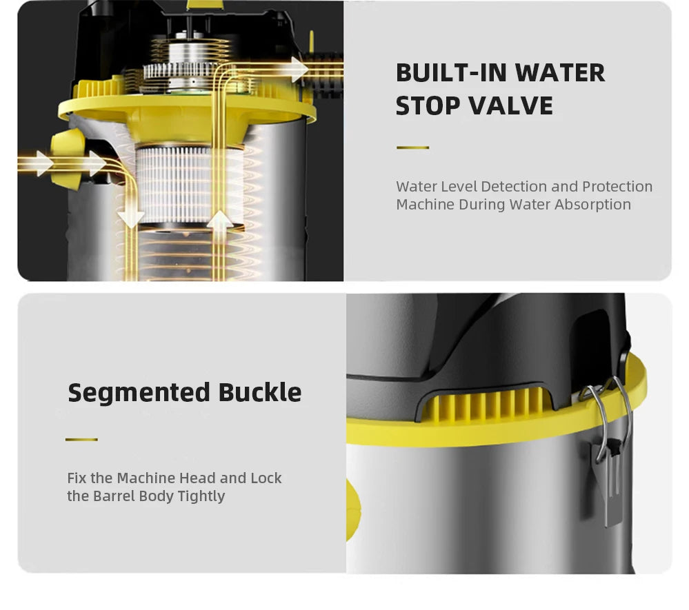 3 in 1 Vacuum Cleaner 3300W Wet and Dry Vacuum Cleaner Industrial Vacuum Cleaner for Hotels Malls Warehouses Car Washes