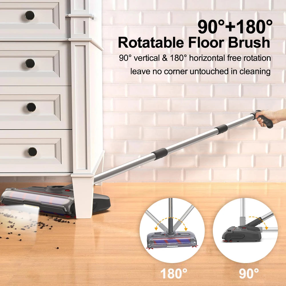 مكنسة وممسحة كهربائية لاسلكية 1200RPM قوية – Electric Wireless Handheld Spin Mop Cleaner 1200RPM