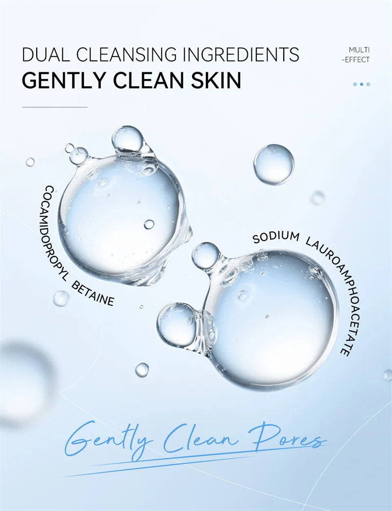 Facial Cleanser Foam Cleansing Facial Cleanser for Sensitive Skin Remove Dark Spots Acne Mark Pores Blackheads Face Wash Scrub