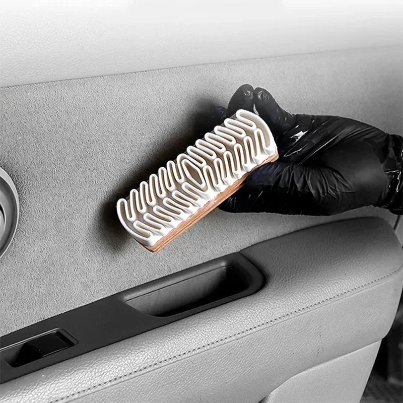 Car Interior Cleaning Brush Alcantara Suede Deerskin Plush Fabrics Beauty Care Brush Detailling Car Upholstery Clean Toosl