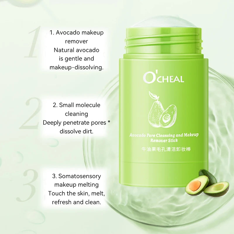 OCHEAL Avocado Cleansing Balm & Citrus Cleansing Stick - Gentle Makeup Remover, Suitable for Sensitive Skin,Cleansing cream