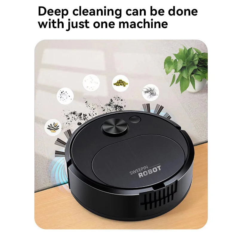 Sweeping Robot Smart Wireless 2000pa 3 In 1 Vacuum Cleaner Fully Automatic Cleaning Machine USB Charging For Home Office