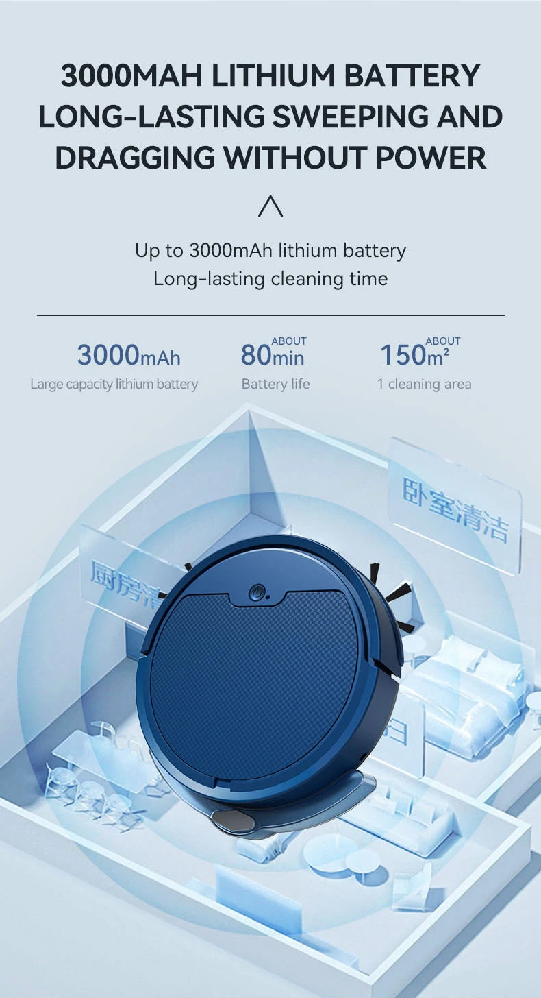 2024 New Automatic Sweeping Robot Vacuum Cleaner APP Control Water Tank Sweep And Wet Mopping Vacuum Clean Intelligent Robot